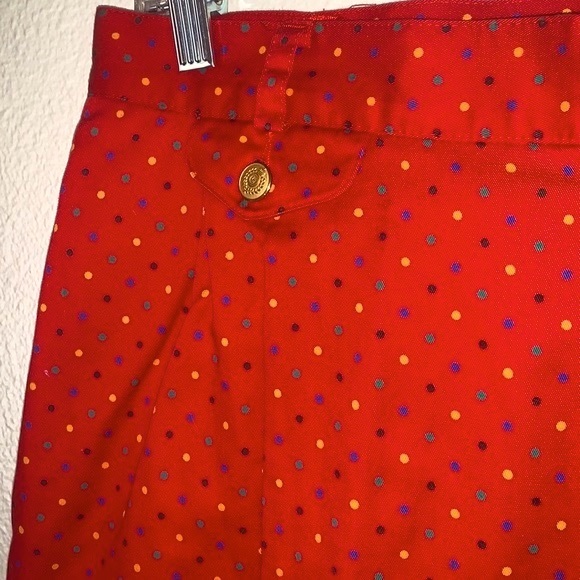 VINTAGE LIZ CLAIBORNE LIZSPORT HIGH WAIST POLKA DOT SHORTS - Picture 2 of 15